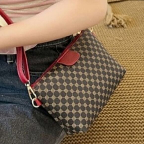 Women Mini Vegan Leather Print Monogram Crossbody Bag - Picture 2 of 10